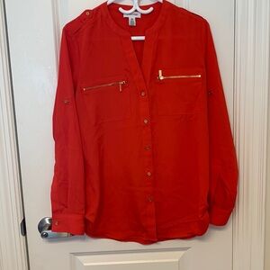 Calvin Klein blouse Red orange